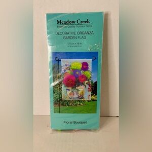 Meadow Creek Outdoor Decorative Organza Garden Flag 12-1/2"x18" Floral Bouquet